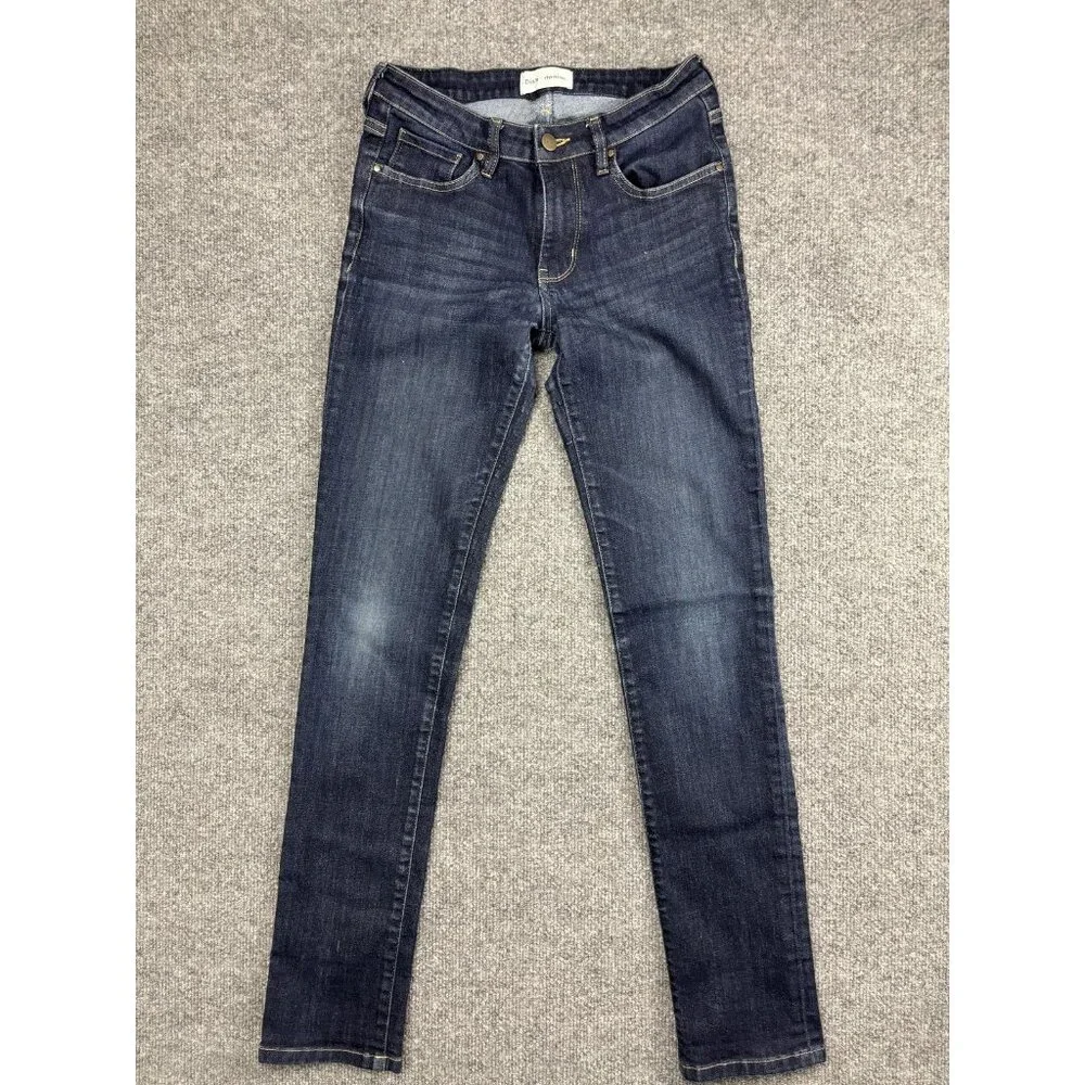 Dish Denim Jeans Womens 26x32 Dark Wash Straight & Narrow Stretch Blue‎ Denim